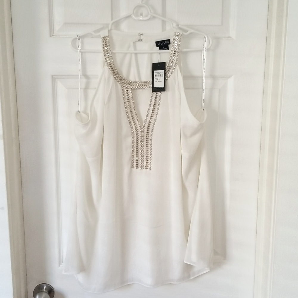 City Chic Shimmer Top